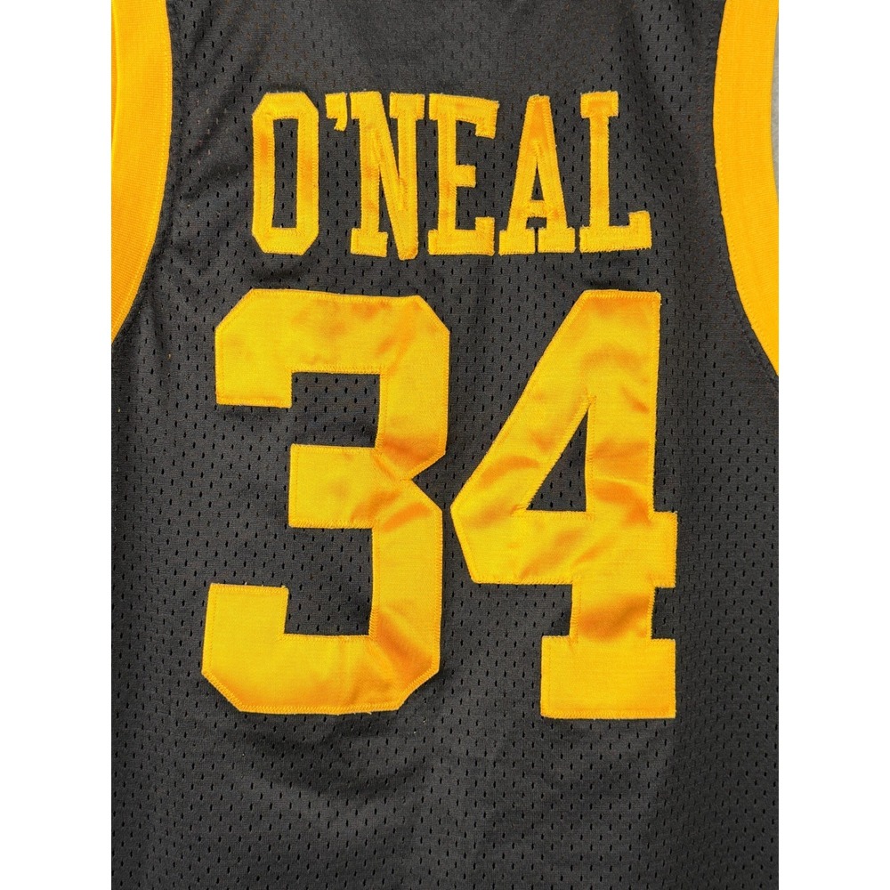 Vintage Nike Team Sports Lakers Shaquille O'Neal 34 Jersey Mens M Black Gold +2 - Picture 5 of 16